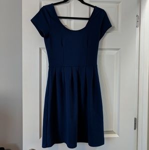 Bright navy blue short dress